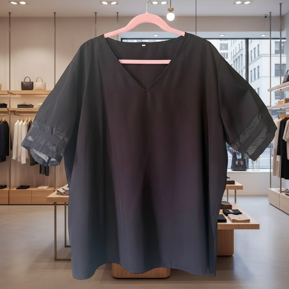 Shein Black V-Neck Top (size 20)